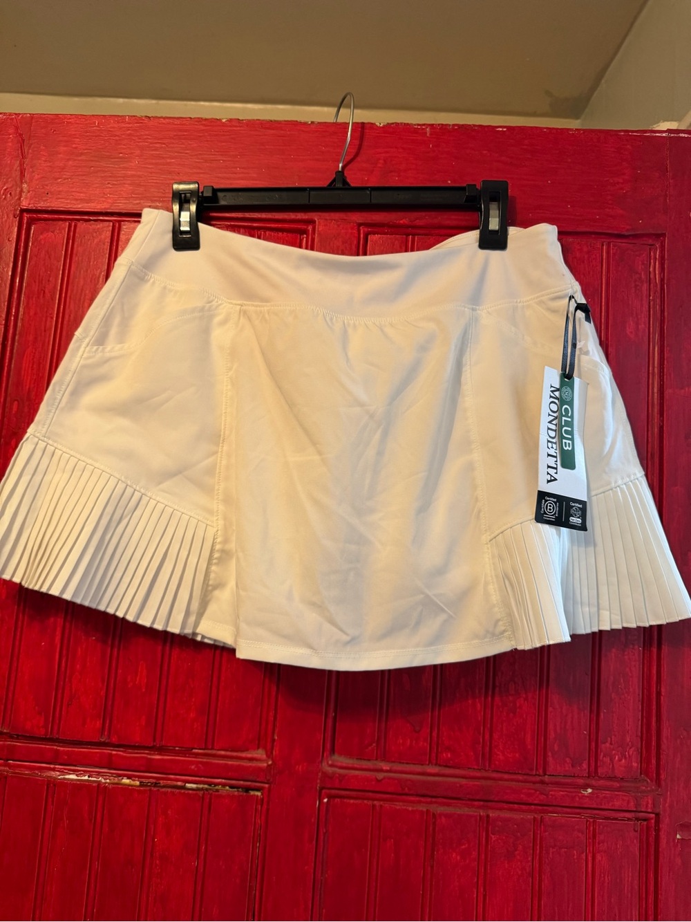 Mondetta White Pleated Active Tennis Skort